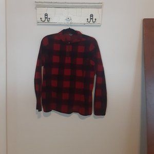 Eddie Bauer M womens fleece sweat shirt Red fleece